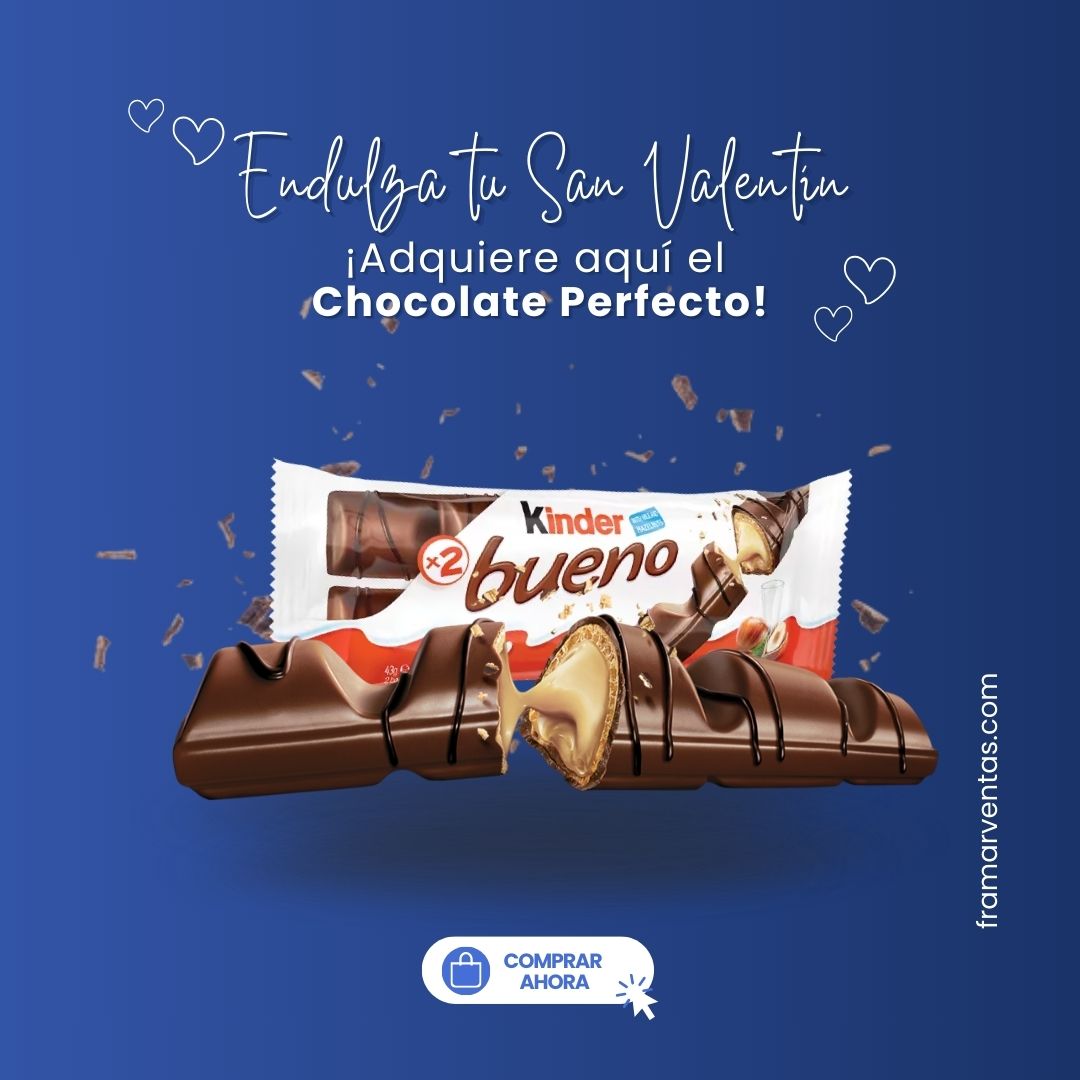 Kinder Bueno Wafer Ricoperto Di Cioccolato Al Latte Ripieno Di Crema Alla Nocciola