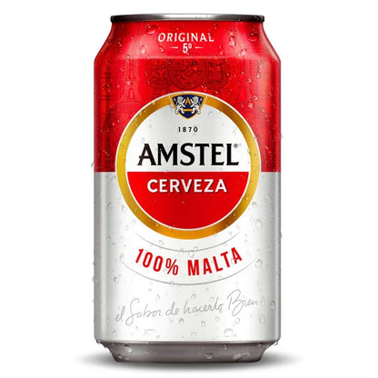 Amstel Bierpackung mit 12 Dosen à 33 cl.