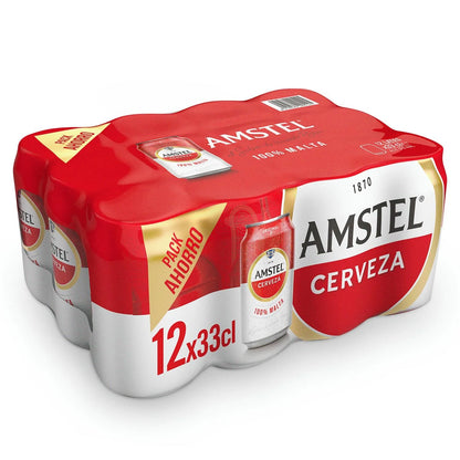 Amstel Bierpackung mit 12 Dosen à 33 cl.