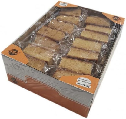 Zuckerfreier und laktosefreier Orangenkuchen. Laly Artisan-Kuchen. Karton 2 Kilo. 30 Einheiten. Laktosefreier Kuchen – ohne Zuckerzusatz