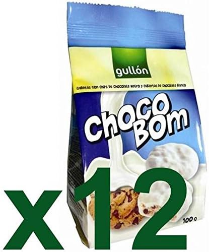 ChocoBom Blanco caja 12 unidades de 100 gramos, galletas Gullón