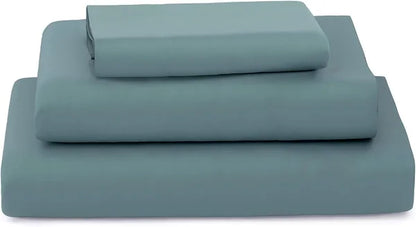 Sabanas Cama 180 - Juego Sábanas 4 Piezas - Sábanas Bajera Ajustable - Encimera - 2 Funda de Almohada 50x80 (Cama 180-180x190/200 cm, Verde)