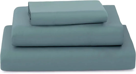 Sabanas Cama 180 - Juego Sábanas 4 Piezas - Sábanas Bajera Ajustable - Encimera - 2 Funda de Almohada 50x80 (Cama 180-180x190/200 cm, Verde)