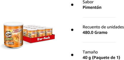 Pringles Paprika Crisps 40 gr. - [Pack 12] pringles