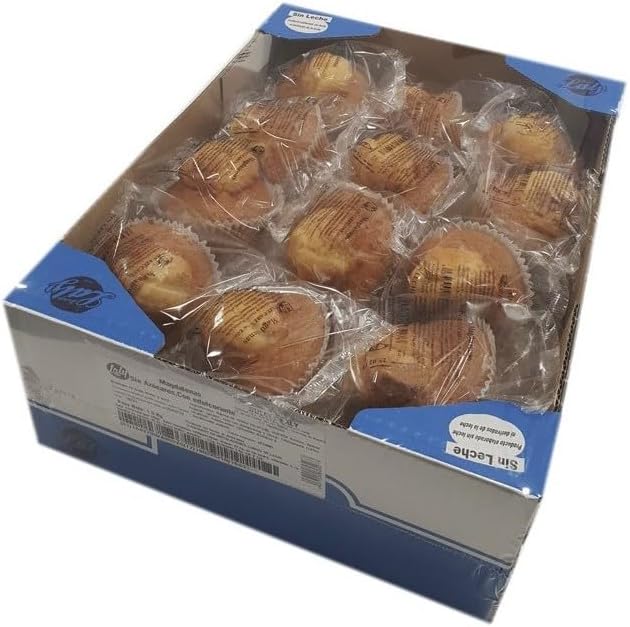 Zucker- und laktosefreie Muffins – Laly – Box 1,8 Kilo – Handwerklich hergestellte zuckerfreie Muffins – laktosefrei – ohne Zuckerzusatz