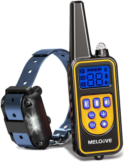 Hundetrainingshalsband, wiederaufladbar und IP67 wasserdicht mit einer Reichweite von 1000 m mit 99 Vibrationsstufen,...