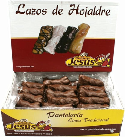 Bombon Jesus Fiocchi Di Pasta Sfoglia - 2,5 Kg - Fiocchi Di Pasta Sfoglia Ricoperti Di Cioccolato - Fiocchi Di Pasta Sfoglia Artigianali Bombon