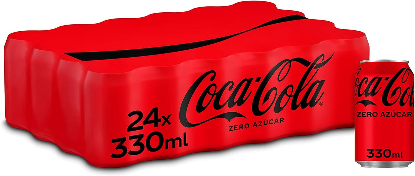 Coca-Cola Zero Sugar - Bibita analcolica alla cola senza zucchero, senza calorie - Confezione 5 scatole da 24 lattine 330 ml