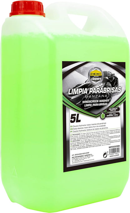 Lavaparabrisas aroma manzana, 1 garrafa 5 litros, 1 ud