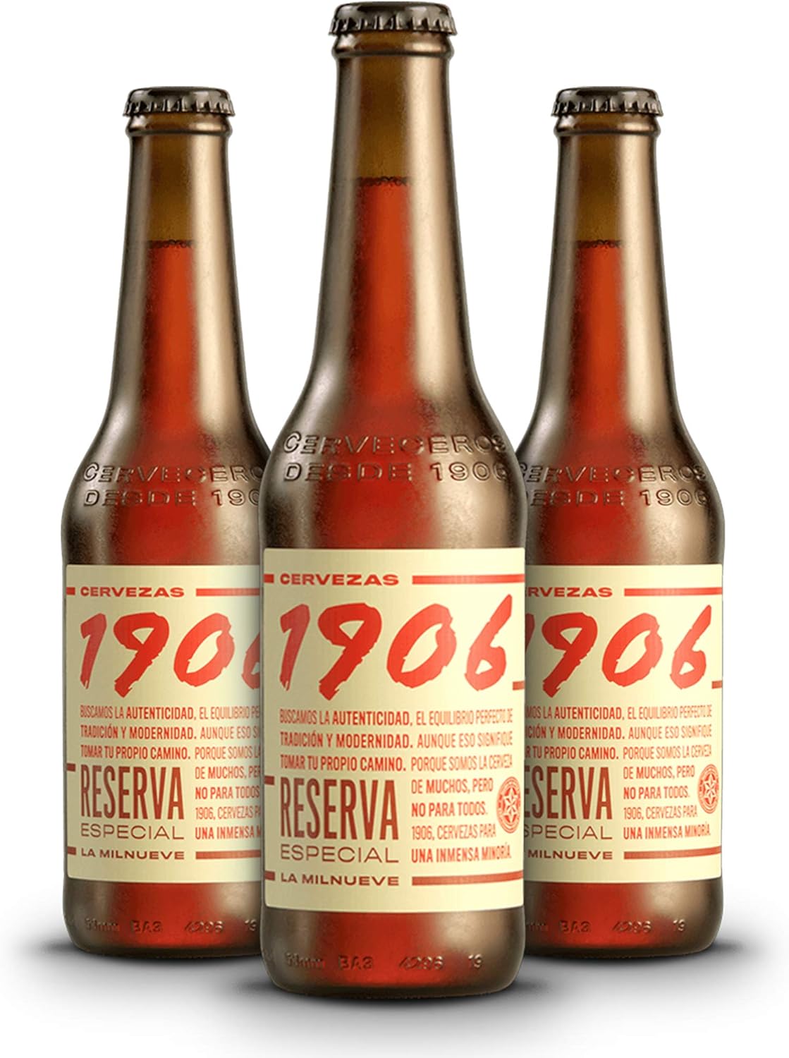 Cerveza Lager  1906 Reserva Especial - Extra, Pack de 6 Botellas