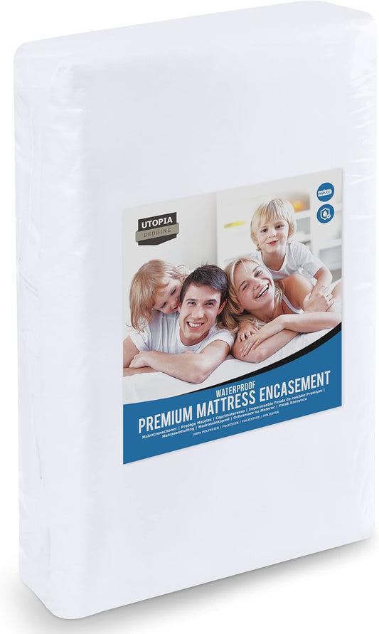 Matratzenbezug mit Reißverschluss – Schutz vor Flüssigkeiten (Bett 90–90 x 190 x 30 cm)