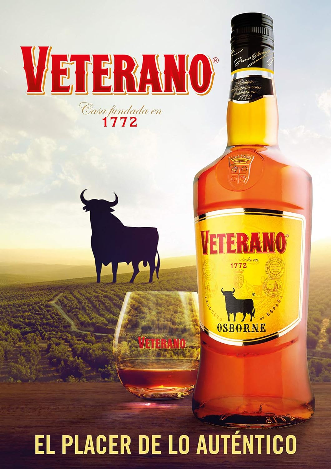 Veterano Osborne Bebida Espirituosa a Base de Brandy, 1L