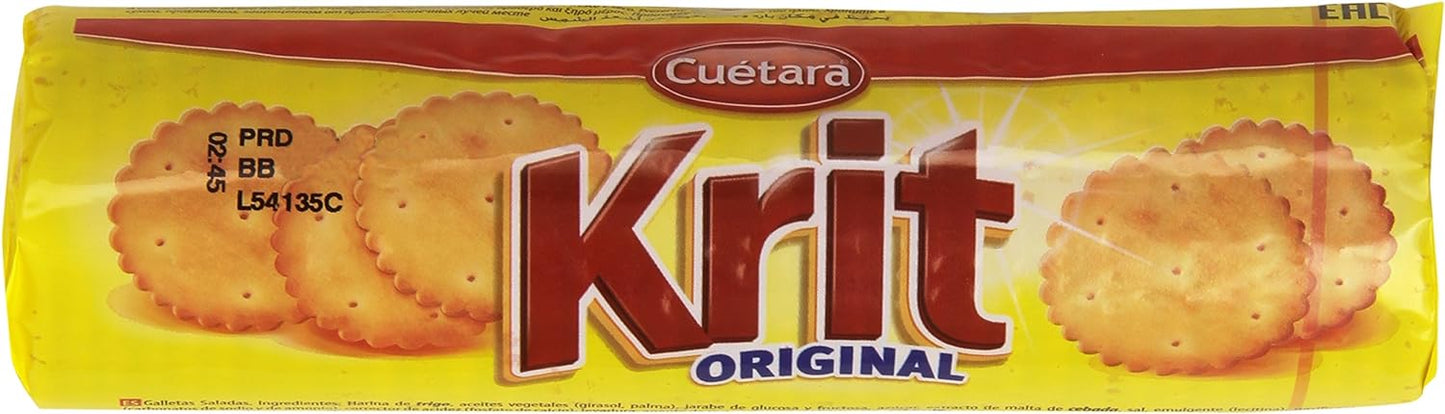 GALLETAS SALADAS KRIT CANAPE CUETARA 100 G — caja 24 unidades