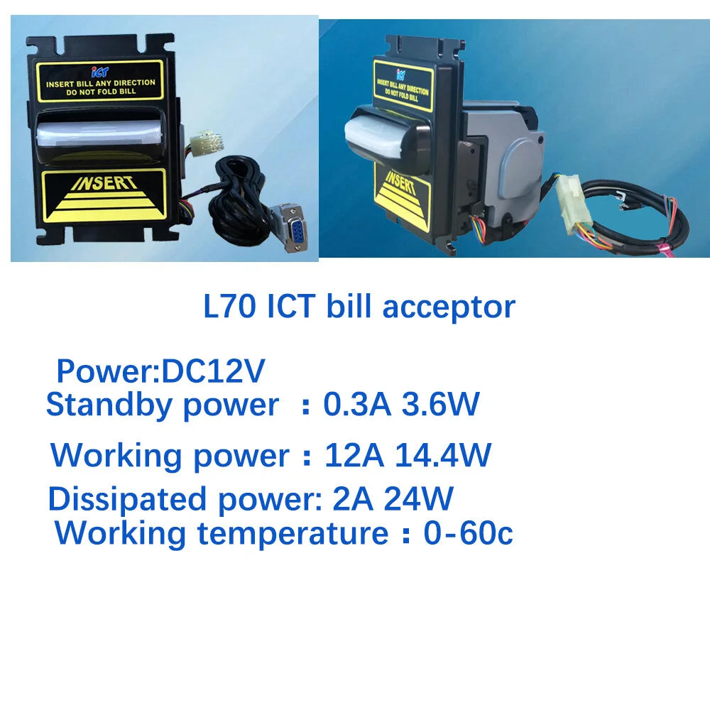 Aceptadora de billetes ICT,  para maquinas expendedoras