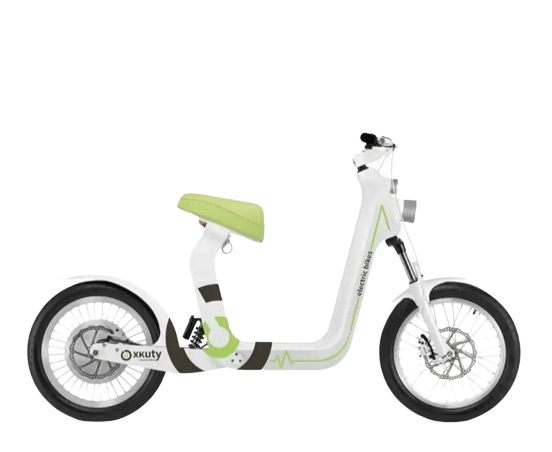 XKUTY Moto Eléctrica para Adultos Blanca-Verde