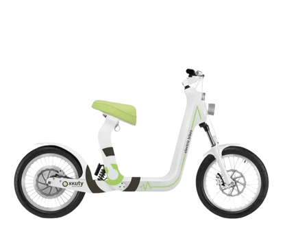 XKUTY Elektromotorrad für Erwachsene Weiß-Grün