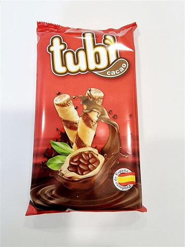 BARQUILLOS TUBI CACAO 16 UNIDADES CAJA / PAQUETE DE 100GR