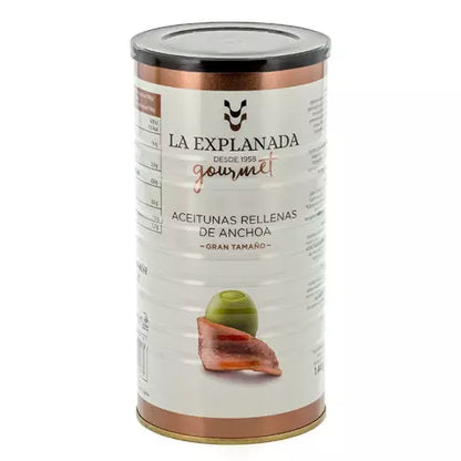 Aceitunas Rellenas De Anchoa "La Explanada Gourmet" 2KG N / Aceitunas rellenas de anchoa linea gourmet