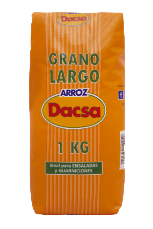 El Arroz Grano Largo Dacsa es de la variedad Puntal. paquetes de 10 kilo