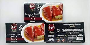 Pimientos del Piquillo Rellenos de Merluza y Gamba Polgri 220 grs. x 3 unds. N /