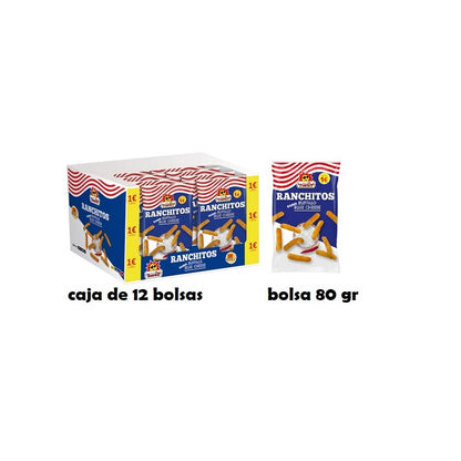 RANCHITOS Queso 80 gr.caja de 12 bolsas